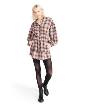 Steve Madden Plaid Women's Dress Blue Multicolor | SM-302GI