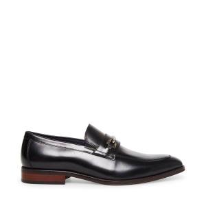 Steve Madden Pointe Leather Men's Dress Shoes Black | SM-268BC