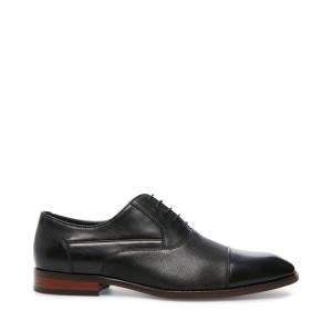 Steve Madden Proctor Leather Men's Dress Shoes Black | SM-104WU
