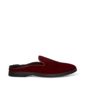 Steve Madden Questt Burgundy Velvet Men's Sneakers Burgundy | SM-346DV