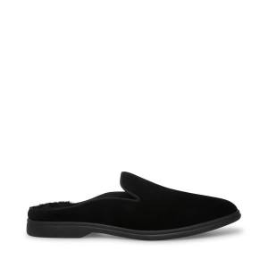 Steve Madden Questt Velvet Men's Sneakers Black | SM-791FK