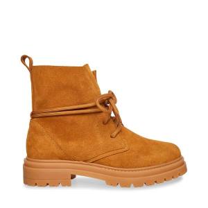 Steve Madden Tahoe Tan Suede Women's Booties Brown | SM-502YT