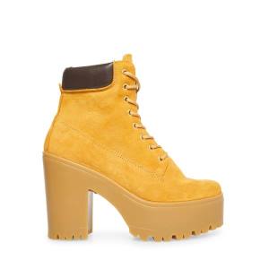 Steve Madden Tindra Tan Suede Women's Booties Brown | SM-384IZ